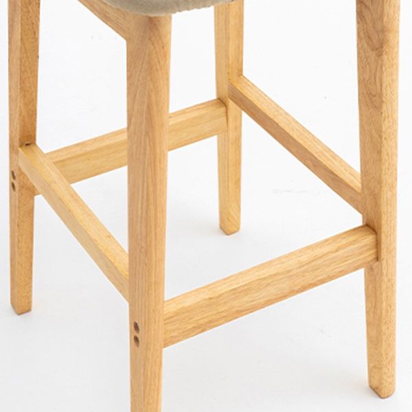 Milk Tea Shop Scandinavian Leather Stool Matte Finish Rubberwood Footrest Barstool Clearhalo 'Bar Furniture' 'Bar Stools' 'bar_stools' 'furn' 'furn_bar_stools' 'Furniture' 'furniture_bar_stools' 'Kitchen & Dining Furniture' 1200x1200_714c5076-83a4-4302-8374-6ff713b51b06