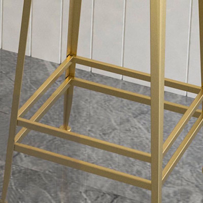 Sgabelli da bar quadrato in finta pelle in pelle con base di metallo