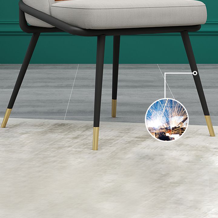 Scandinavian Armless Solid Back Chair for Home Upholstered Side Chair Clearhalo 'Dining Chairs' 'Dining Tables & Seating' 'dining_chair' 'furn' 'furn_dining_chair' 'Furniture' 'Kitchen & Dining Furniture' 1200x1200_714e54de-1917-4246-95b1-37c8d33b6e34