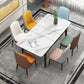 Rectangle 4 Legs Home Furniture Stone Dining Room Collection with Drop Leaf Clearhalo ' dining_table' 'Dining Tables & Seating' 'Dining Tables' 'furn' 'furn_dining_table' 'Furniture' 'furniture_dining_table' 'Kitchen & Dining Furniture' 'kitchen&dining_furn' 'kitchen' 'kitchen_dining_table' 1200x1200_714fea2b-7286-41fb-b0af-66bde14b5da2
