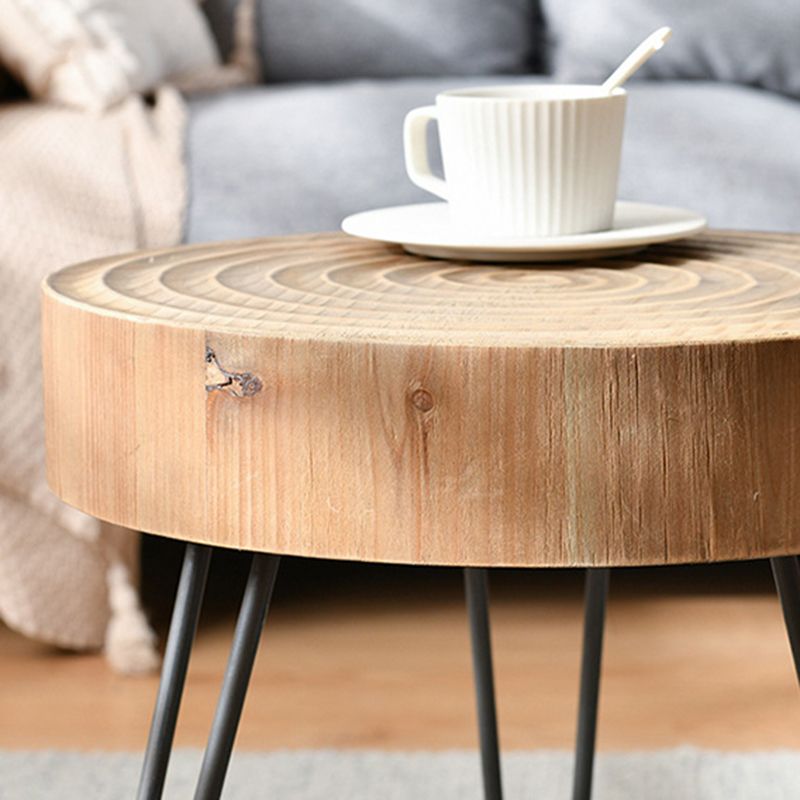Round Wooden Coffee Table North European 3 Legs Coffee Table Clearhalo 'Coffee & Accent Tables' 'Coffee Tables' 'coffee_tables' 'furn' 'furn_coffee_tables' 'Furniture' 'Living Room Furniture' 1200x1200_714fed07-80aa-4cb8-948a-2c4d3553e06d