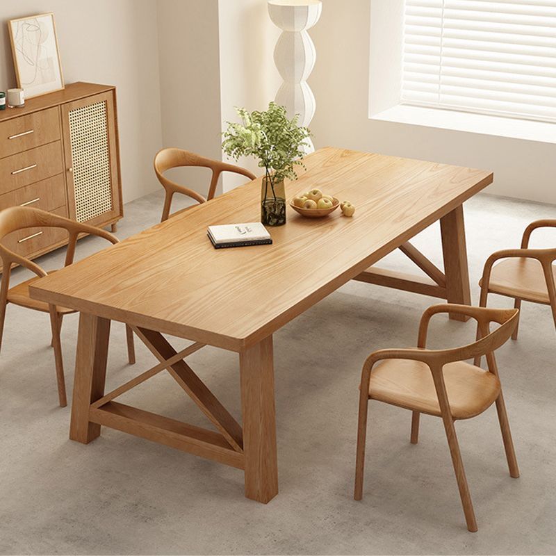 Glam Style Wood Dining Table Rectangle Table with Wood Legs for Kitchen Clearhalo 'Dining Tables & Seating' 'Dining Tables' 'dining_table' 'furn' 'furn_dining_table' 'Furniture' 'Kitchen & Dining Furniture' 1200x1200_7151d270-4e41-4800-a663-17a8a9e59271