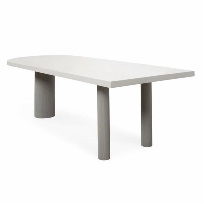 Free Form Minimalist Style Dining Table White Tone Fixed Table with 3 Legs Clearhalo ' dining_table' 'Dining Tables & Seating' 'Dining Tables' 'furn' 'furn_dining_table' 'Furniture' 'furniture_dining_table' 'Kitchen & Dining Furniture' 'kitchen&dining_furn' 'kitchen' 'kitchen_dining_table' 1200x1200_71527f61-852d-4d1c-999e-0fe4099832f5