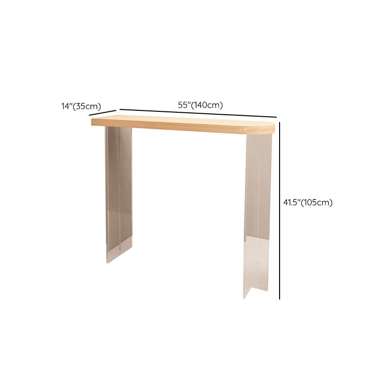 Modern Style Bar Table Set 1/2 Pcs Wooden Top Acrylic Base Bar Table Set Clearhalo 'Bar Furniture' 'furn' 'furn_home_bar_bar_sets' 'Furniture' 'Home Bars & Bar Sets' 'home_bar_bar_sets' 'Kitchen & Dining Furniture' 1200x1200_71546b6c-9d64-47f0-a92e-72ebec583078