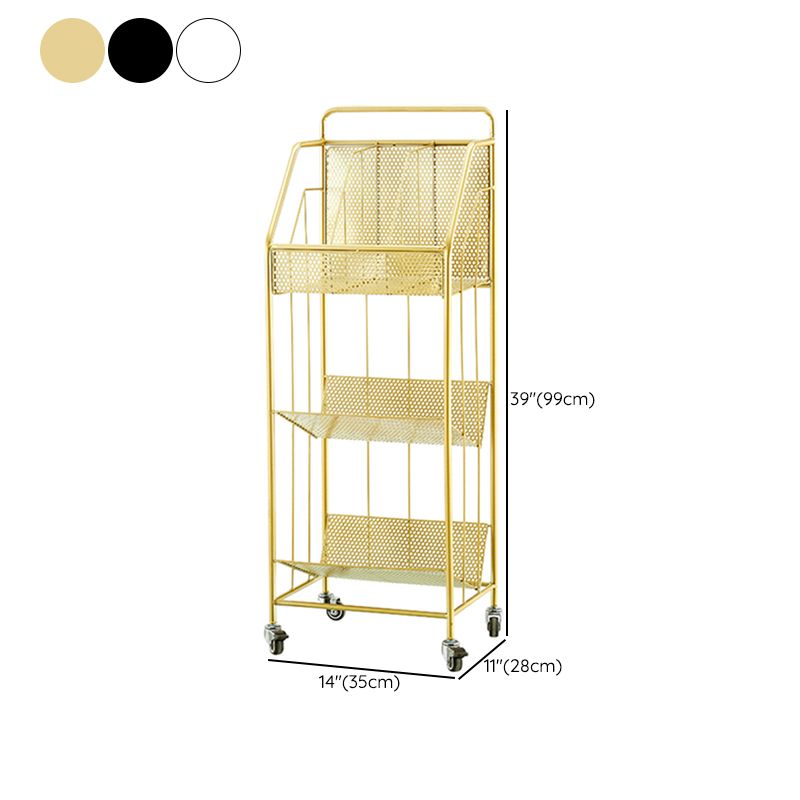 Glam Antique Finish Bookshelf Metal Etagere Shelf Bookcase with Shelves Clearhalo 'Bookcases' 'furn' 'furn_bookcases' 'Furniture' 'Office Furniture' 1200x1200_7154a0be-b685-4ff8-9b05-28b05b09b88a