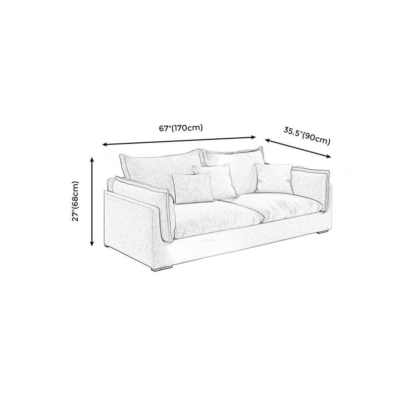 固定リビングルーム枕トップアーム標準ライトグレーシート