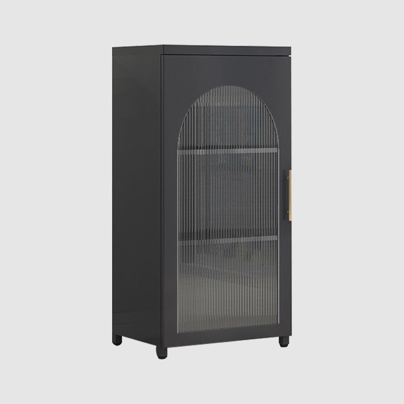 Libreria moderna in acciaio, scaffale per la porta chiusa in vetro per qualsiasi stanza