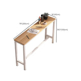 Industrial Metall Trestle Basisstange Tisch Rechteck Holzoberschischhöhe Tisch