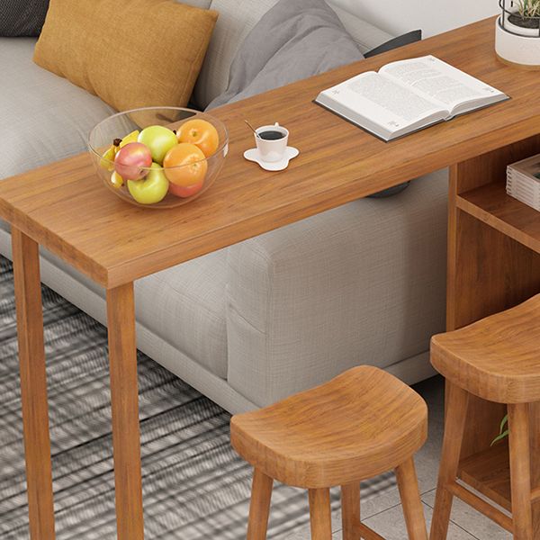 Juego de mesa de barra moderna 1/2/3 PCS Mesa de barra de madera maciza y taburetes de bares sin respaldo