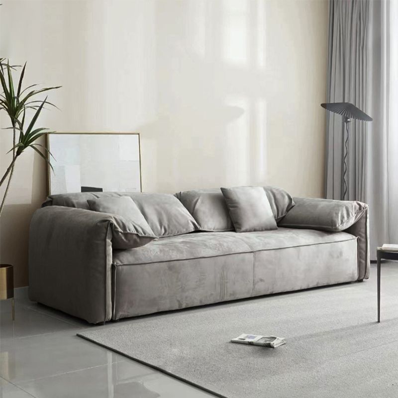 Pillow Top Arm Sofa Modern Simple Faux Leather Sofa - 45.28"d Clearhalo 'furn' 'furn_sofas' 'Furniture' 'Living Room Furniture' 'Sofa' 'sofas' 1200x1200_7156b51d-d0c2-4caa-8b1d-f77ea3a2a1a6