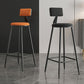 Modern Backrest Counter Stool Iron Milk Tea Shop Bar Stool with Cushion and Pedal Clearhalo 'Bar Furniture' 'Bar Stools' 'bar_stools' 'furn' 'furn_bar_stools' 'Furniture' 'furniture_bar_stools' 'Kitchen & Dining Furniture' 1200x1200_71584674-e59c-408e-9a0c-90797d223a63