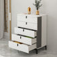 Modern White Wood Storage Chest with Soft-Close Drawers for Home