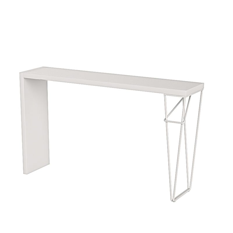 Modern White Bistro Bar Table Rectangle Solid Wood Bar Table for Home Clearhalo 'Bar Furniture' 'Bar Tables' 'bar_tables' 'furn' 'furn_bar_tables' 'Furniture' 'Kitchen & Dining Furniture' 1200x1200_7158fa3a-7b77-49f9-a9d4-43ebefb5ea32