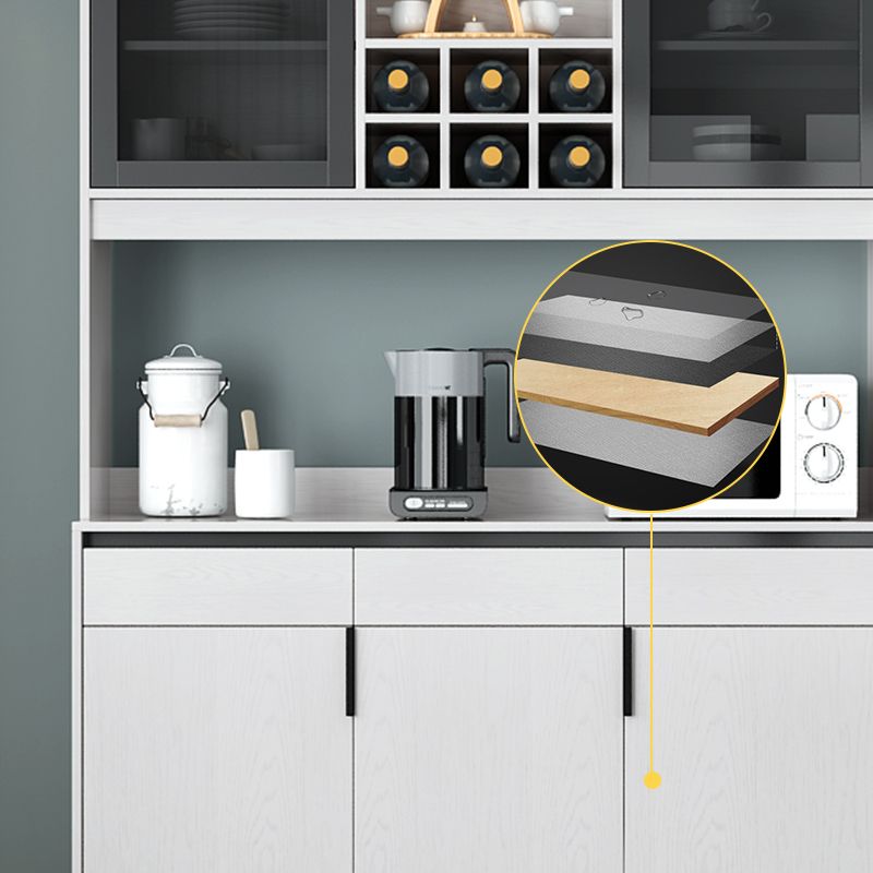 Porte dell'armadio di altezza da 72 pollici in stile glam e sideboard del cassetto per sala da pranzo