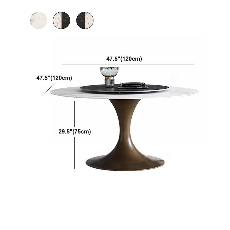 Stone Contemporary Round Dining Table Matte Finish Tulip Table for Home Clearhalo ' dining_table' 'Dining Tables & Seating' 'Dining Tables' 'furn' 'furn_dining_table' 'Furniture' 'furniture_dining_table' 'Kitchen & Dining Furniture' 'kitchen&dining_furn' 'kitchen' 'kitchen_dining_table' 1200x1200_715afeff-291f-49ca-a5f7-2fd23ac20742