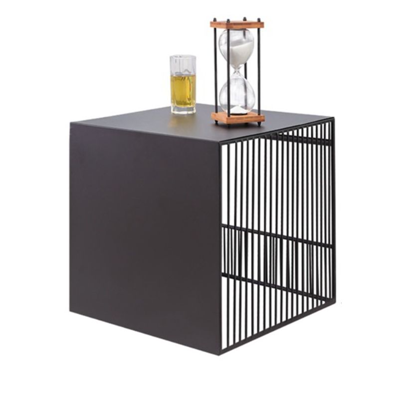 Frame 2 Nesting Square Coffee Table Set Black Iron Cocktail Table with Storage Shelf Clearhalo 'Coffee & Accent Tables' 'Coffee Tables' 'coffee_tables' 'furn' 'furn_coffee_tables' 'Furniture' 'Living Room Furniture' 1200x1200_715ce96f-2a18-4efe-97c9-38f1b6b3858f
