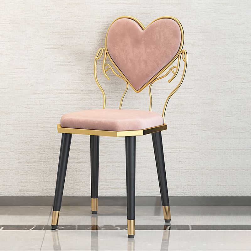 Sedia da pranzo in velluto in stile nordico sedie da pranzo in metallo per uso del ristorante