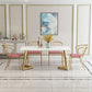 Glam Style Table Faux Marble Rectangle Table with Metal Legs for Home Use Clearhalo 'Dining Tables & Seating' 'Dining Tables' 'dining_table' 'furn' 'furn_dining_table' 'Furniture' 'Kitchen & Dining Furniture' 1200x1200_715e13ad-6486-4496-99fd-6009af6e7389