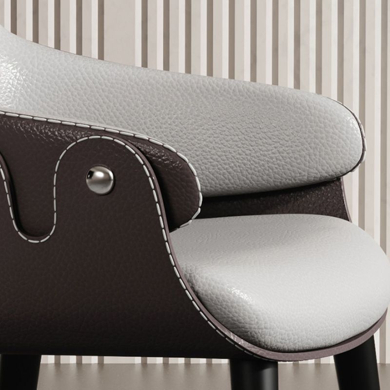 Home Faux Leather Dining Chairs Black Legs Dining Room Chair Clearhalo 'Dining Chairs' 'Dining Tables & Seating' 'dining_chair' 'furn' 'furn_dining_chair' 'Furniture' 'Kitchen & Dining Furniture' 1200x1200_7161f820-a1a4-4c37-b2ec-e6426b5c89e5