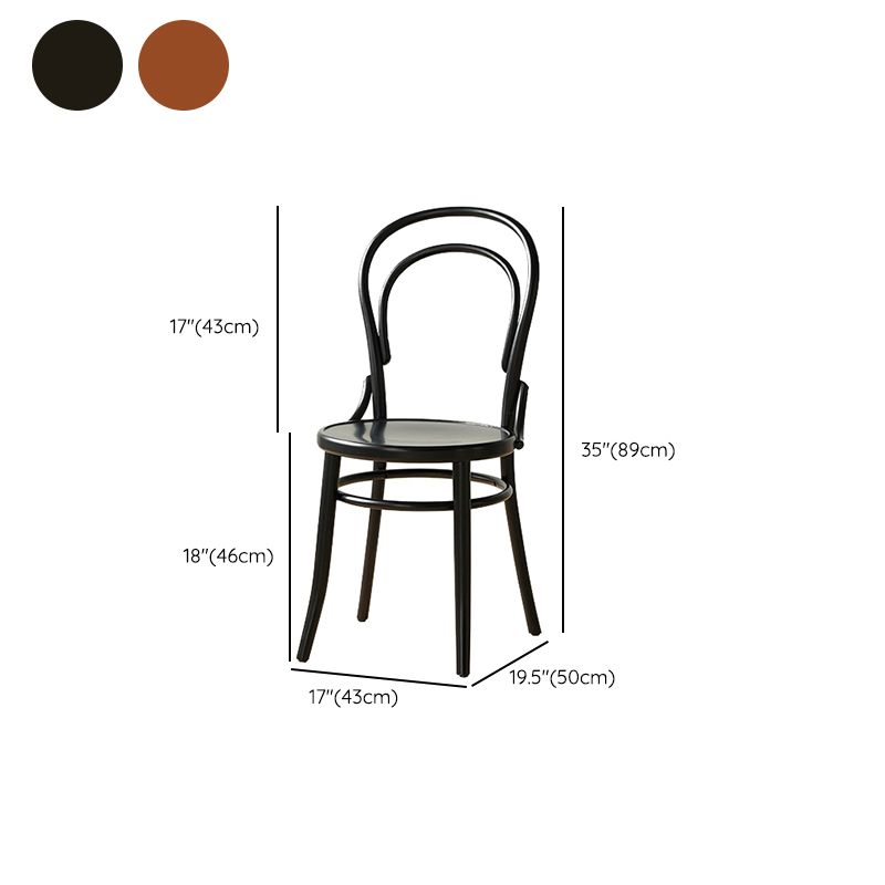 Industrial Style Side Chair Wooden Dining Chair for Living Room