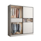 White Colour Wooden Wardrobe Cloth Rod Included Wardrobe Closet with Sliding Doors Clearhalo 'Armoires & Wardrobes' 'armoires_wardrobes' 'Bedroom Furniture' 'furn' 'furn_armoires_wardrobes' 'Furniture' 1200x1200_71682e08-c50e-4c37-ac38-c8da34720b6a