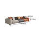 Contemporary Cushions Standard Seating Square Arm Sofa with Pillows