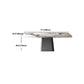 Modern Style Sintered Stone Dining Table Set Rectangle 1/2/3/4/7 Pieces Dining Set