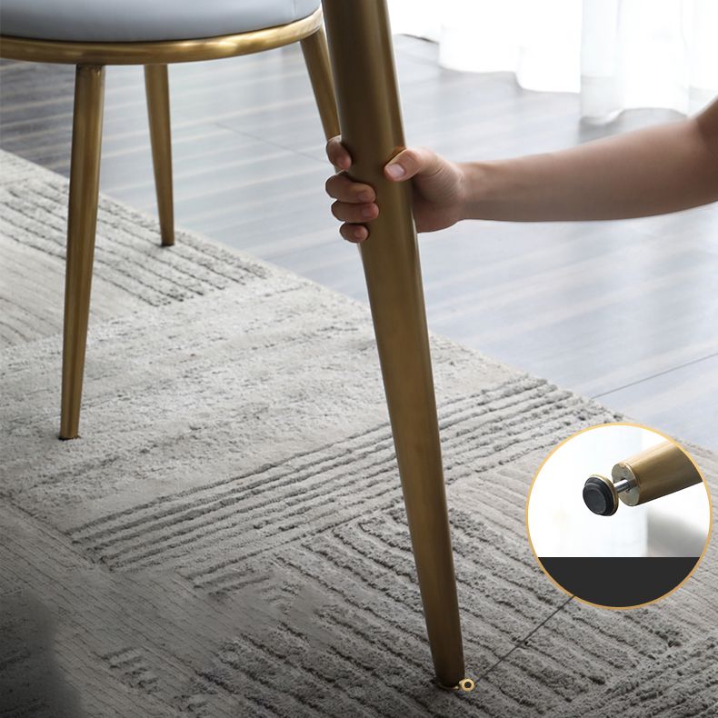 Scandinavian Style Sintered Stone Rectangle Dining Set with 4 Gold Legs Base Clearhalo 'Dining Room Sets' 'Dining Tables & Seating' 'dining_room_set' 'furn' 'furn_dining_room_set' 'Furniture' 'furniture_dining_room_set' 'Kitchen & Dining Furniture' 'kitchen&dining_furn' 'kitchen' 1200x1200_716b3808-c0d4-4c34-a085-433aa17b7577