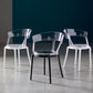 Contemporary Plastic Restaurant Side Chair Clear Open Back Dining Chair Clearhalo ' kitchen&dining_furn' 'Dining Chairs' 'Dining Tables & Seating' 'dining_chair' 'furn' 'furn_dining_chair' 'Furniture' 'furniture_dining_chair' 'Kitchen & Dining Furniture' 'kitchen' 1200x1200_716b6503-1a85-4db3-9d35-e19782e94e70