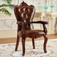 Victorian Dining Arm Chair Solid Back Side Chair with Wood Legs for Home Use Clearhalo ' kitchen&dining_furn' 'Dining Chairs' 'Dining Tables & Seating' 'dining_chair' 'furn' 'furn_dining_chair' 'Furniture' 'furniture_dining_chair' 'Kitchen & Dining Furniture' 'kitchen' 1200x1200_716bab4a-7737-4e58-a719-422aeb2c9cd4