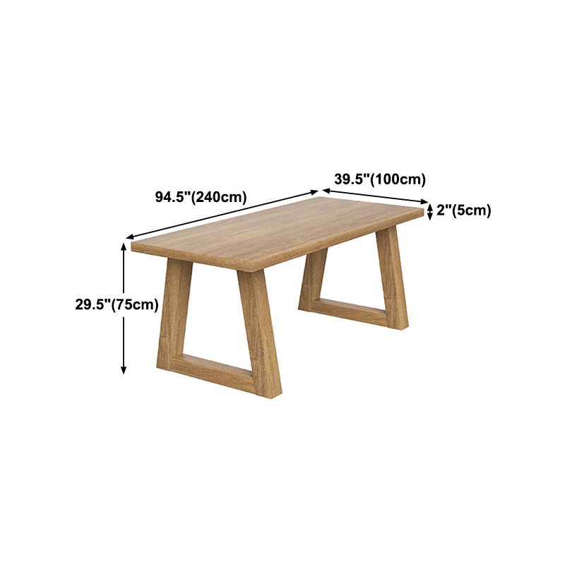 Pine Wood Top Dining Table Modern Rectangle Table with Solid Wood Sled Base Clearhalo 'Dining Tables & Seating' 'Dining Tables' 'dining_table' 'furn' 'furn_dining_table' 'Furniture' 'furniture_dining_table' 'Kitchen & Dining Furniture' 'kitchen' 'kitchen_dining_table' 1200x1200_716f3deb-2a51-4e69-a3f2-7dd9ba14fbea