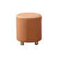 Orange Leather Round Standard Water Resistant Indoor Standard Clearhalo 'furn' 'furn_ottomans_poufs' 'Furniture' 'Living Room Furniture' 'Ottomans & Poufs' 'ottomans_poufs' 1200x1200_71708b8d-90ed-4dad-b50a-9576920310a9