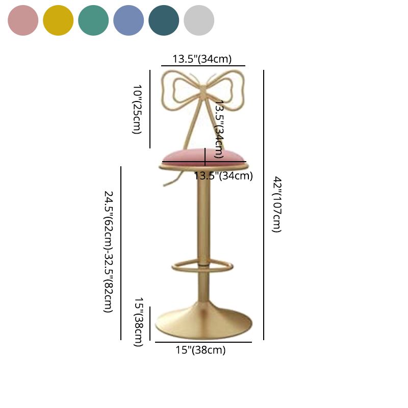 Adjustable Glam Bar Stool Footrest Low Back Upholstered Indoor Counter Stool Clearhalo 'Bar Furniture' 'Bar Stools' 'bar_stools' 'furniture_bar_stools' 'Kitchen & Dining Furniture' 'kitchen&dining_furn' 'kitchen' 'kitchen_furn' Furniture' 1200x1200_7170a9b9-7a3f-4bdf-91cc-b1b1401631b5
