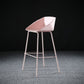 Scandinavian Metal Plastic Counter Stools Low Back Bar Stool with Footrest