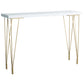 Modern Bar Height Table Solid Wood Top Bistro Bar Table with 4 Legs