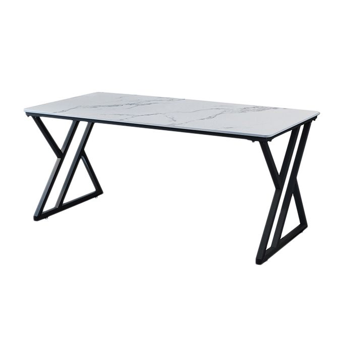 Zeitgenössischer Stil rechteckiger Schreibtisch Stein Schlitten Basis Büro Schreibtisch