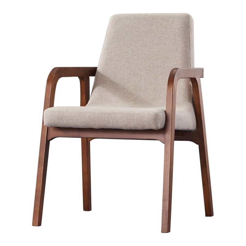 Traditional Wood Dining Chair for Home Use Solid Back Cushioned Chair with Arm Clearhalo ' kitchen&dining_furn' 'Dining Chairs' 'Dining Tables & Seating' 'dining_chair' 'furn' 'furn_dining_chair' 'Furniture' 'furniture_dining_chair' 'Kitchen & Dining Furniture' 'kitchen' 1200x1200_7172727a-2e9b-4c3a-9bd7-5a6994fc8406