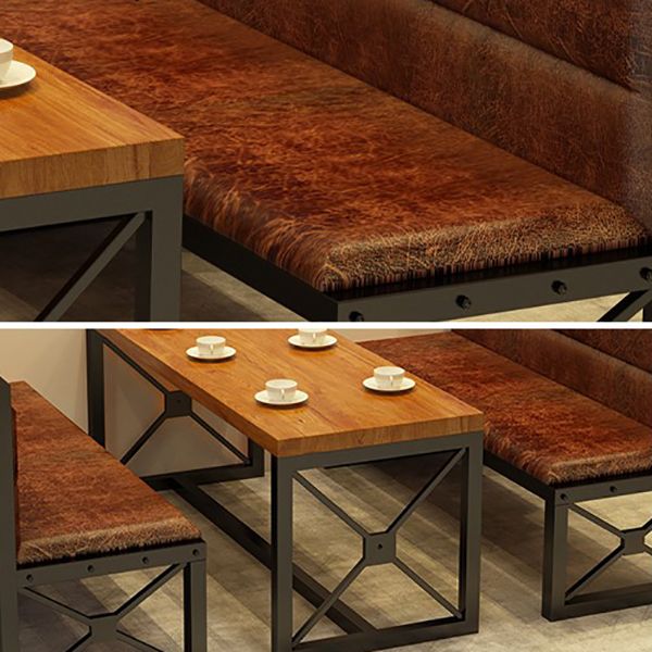 Industrial Rectangle Dining Room Table Solid Wood Table with Trestle Base for Home Kitchen Dinner Clearhalo ' dining_table' 'Dining Tables & Seating' 'Dining Tables' 'furn' 'furn_dining_table' 'Furniture' 'furniture_dining_table' 'Kitchen & Dining Furniture' 'kitchen&dining_furn' 'kitchen' 'kitchen_dining_table' 1200x1200_7172bddb-e842-42fc-9547-6020a68a116a
