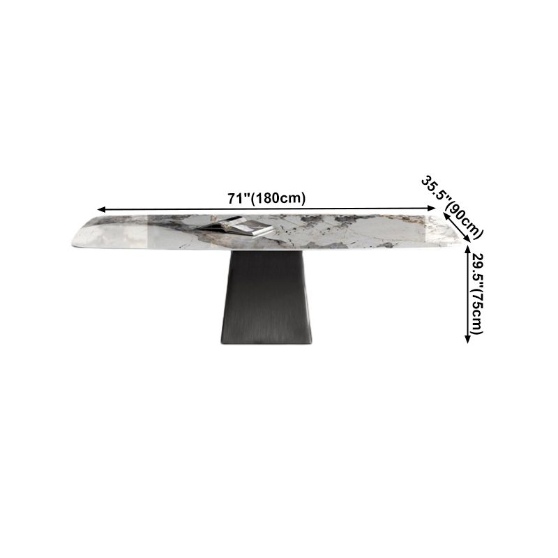 Rectangle Contemporary Dining Room Table White Sintered Stone Table with Pedestal Base Clearhalo ' dining_table' 'Dining Tables & Seating' 'Dining Tables' 'furn' 'furn_dining_table' 'Furniture' 'furniture_dining_table' 'Kitchen & Dining Furniture' 'kitchen&dining_furn' 'kitchen' 'kitchen_dining_table' 1200x1200_71730b74-7a70-427a-9537-5e5f4e1e8d95