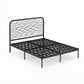 Glam Iron Open-frame bed met rechthoekige hoofdeinde en metalen benen