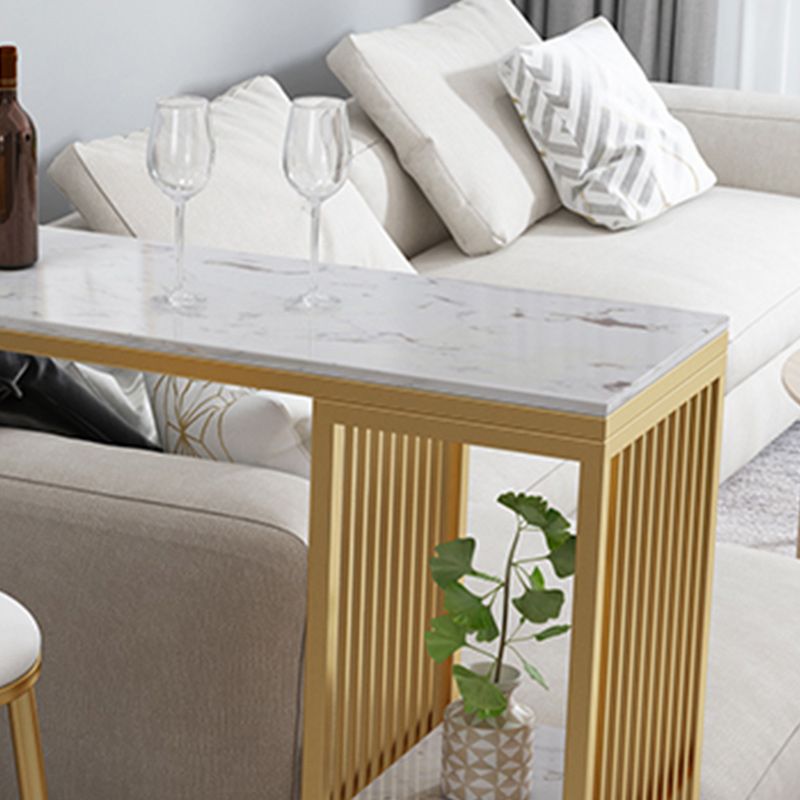 Tabella dei pub contemporanei in altezza da 42 pollici in marmo artificiale tavolo da bar