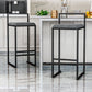 Modern Backrest Armless Counter Stool Iron Kitchen Bar Stool with Velvet Cushion and Pedal Clearhalo 'Bar Furniture' 'Bar Stools' 'bar_stools' 'furn' 'furn_bar_stools' 'Furniture' 'furniture_bar_stools' 'Kitchen & Dining Furniture' 1200x1200_7174f9b2-b919-4000-90df-e70235c12b27