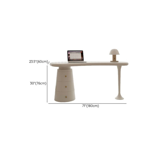Table de conférence en forme de forme gratuite Modern Wooden Writing Desk en blanc