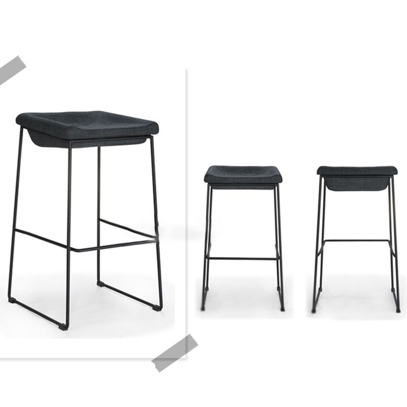 Industrial Style Barstool Indoor Metal Black 4 Legs Bar Stool for Restaurant Clearhalo 'Bar Furniture' 'Bar Stools' 'bar_stools' 'furn' 'furn_bar_stools' 'furniture_bar_stools' 'Kitchen & Dining Furniture' 'kitchen&dining_furn' 'kitchen' 'kitchen_furn' Furniture' 1200x1200_71765fd7-5e42-465f-bc4d-900b338b95c6