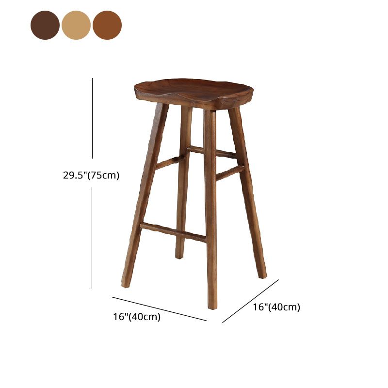 Industrial Style Bar Stool Wooden Legs Saddle Seat Barstool for Restaurant Bar Clearhalo 'Bar Furniture' 'Bar Stools' 'bar_stools' 'furn' 'furn_bar_stools' 'furniture_bar_stools' 'Kitchen & Dining Furniture' 'kitchen&dining_furn' 'kitchen' 'kitchen_furn' Furniture' 1200x1200_717abae3-bfeb-4d28-ba43-9d194a66f9b4