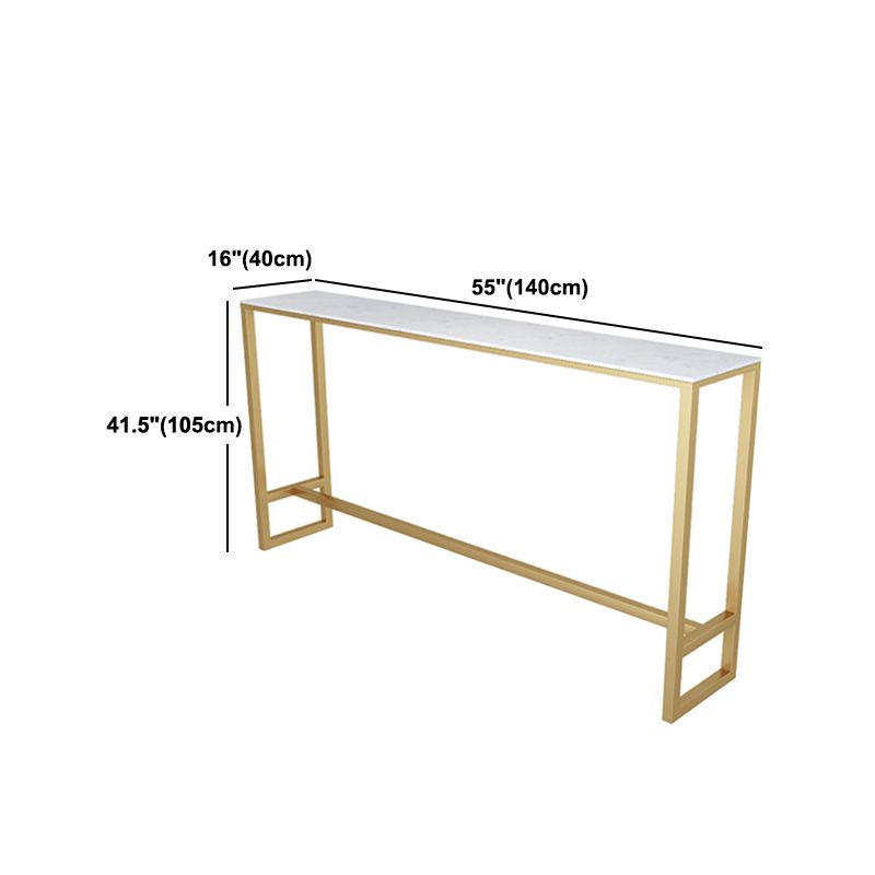 Stenen bar eettafel glam rectangle balk tafel met schroefvoetstuk voor keuken