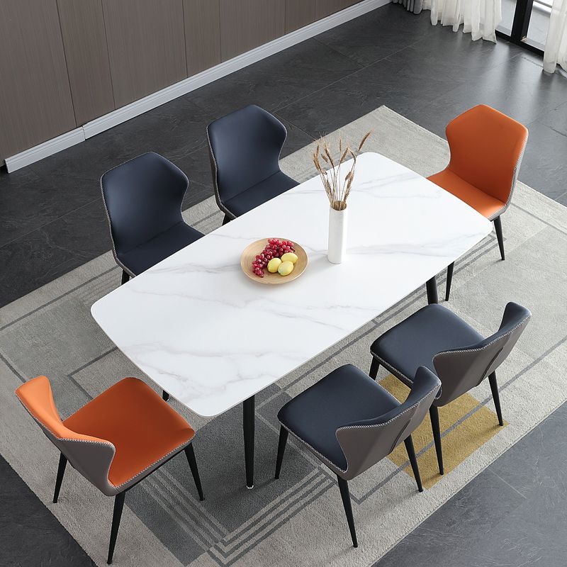 Industrial Home Side Chair Wingback Upholstered Metal Dining Room Chair Clearhalo ' kitchen&dining_furn' 'Dining Chairs' 'Dining Tables & Seating' 'dining_chair' 'furn' 'furn_dining_chair' 'Furniture' 'furniture_dining_chair' 'Kitchen & Dining Furniture' 'kitchen' 1200x1200_717b900d-89cd-4801-9e9a-4fb12b02c51f