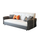 Faux leather Sleeper Sofa Gray 33.46" Wide Sofa Bed with Wheels