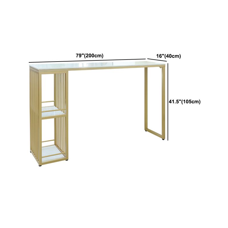 Glam 1/2/3 Pièces Tableau de barre Ensemble de comptoir en pierre rectangle avec tabourets hauts