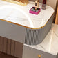 Removable Makeup Counter Bedroom Vanity Dressing Table with Lighted Mirror